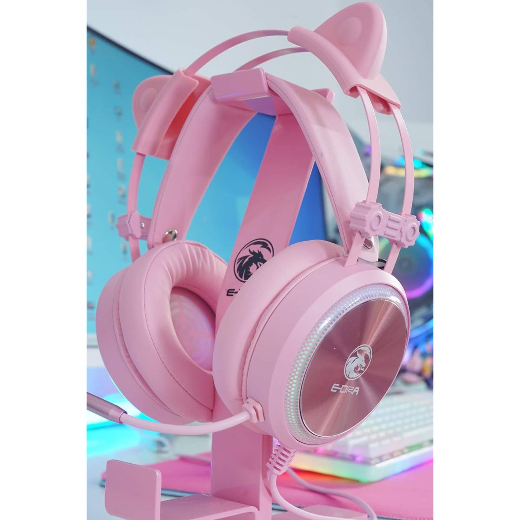Tai nghe E-Dra EH412 Pro Pink led RGB, âm thanh 7.1 - Hàng chính hãng