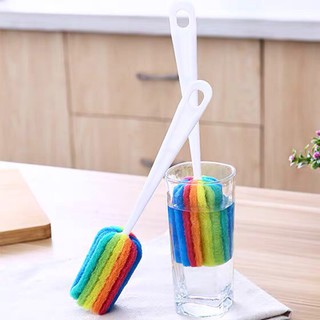 COMBO 2 Cây cọ cốc chén siêu sạch, ĐA NĂNG 7 MÀU, rửa cốc chén, bình hoa dễ dàng, ly thủy tinh cao-CCSS