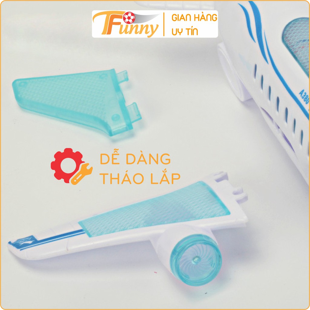 Đồ Chơi Máy Bay Chạy Pin Cho Bé, Máy Bay Tránh Vật Cản, T Funny, Phát Nhạc, Có Đèn Led, Xoay 360 độ, Vui Nhộn