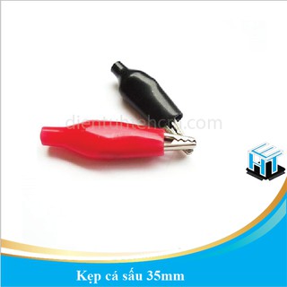 COMBO 5 BỘ Kẹp cá sấu size 35mm (Cặp đen đỏ)