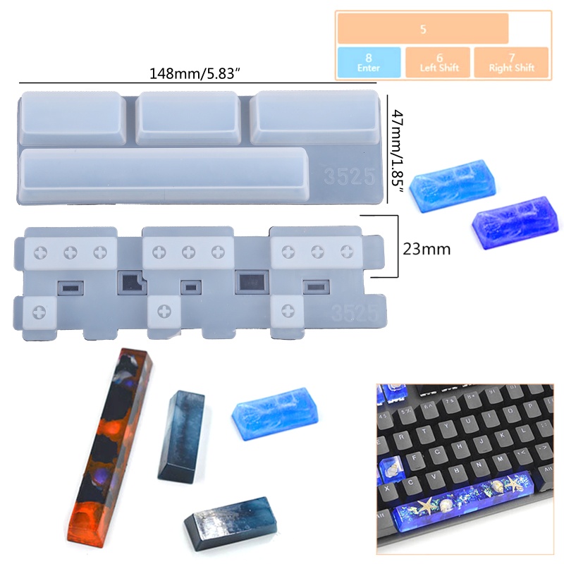 Khuôn Silicone Làm Bàn Phím Cơ Mojito Cho Space Ctrl E