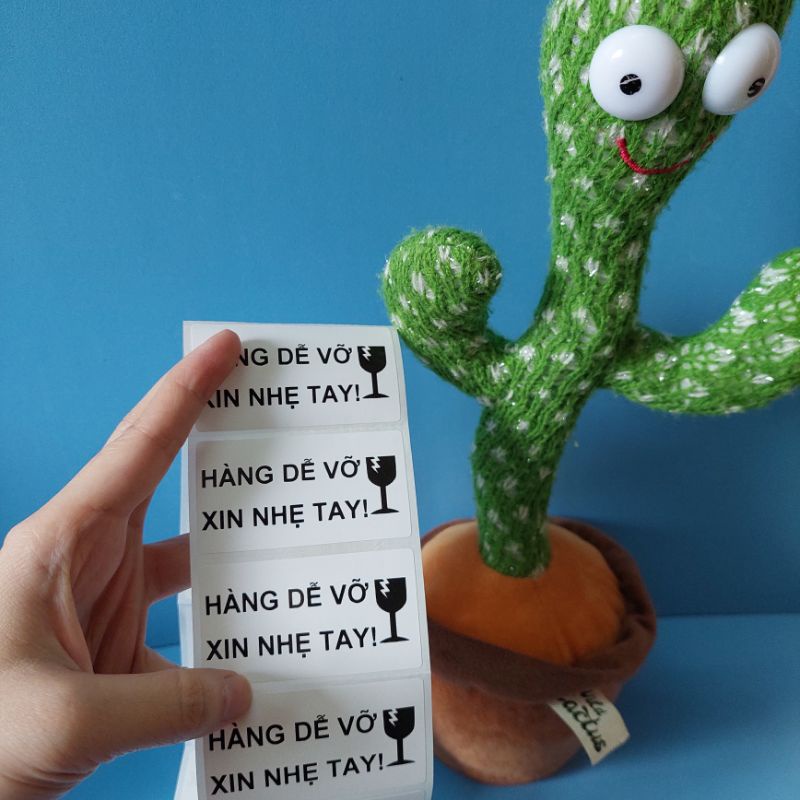 100 Tem Hàng dễ vỡ kích thước 6,5cmx3,5cm