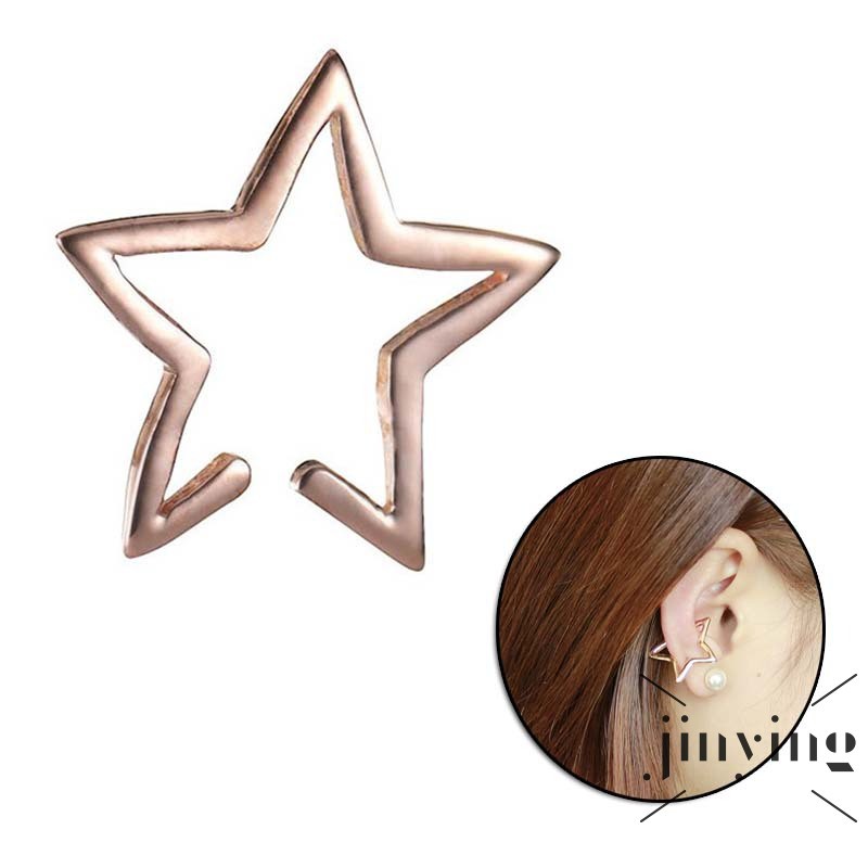 GETNOIVAS Khuyên kẹp vành tai hình ngôi sao năm cánh xinh xắn