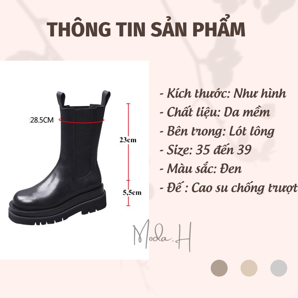 Giày Bốt Nữ Cổ Cao Martin Phong Cách Ulzzang Thời Trang Hàn Quốc Moda.h