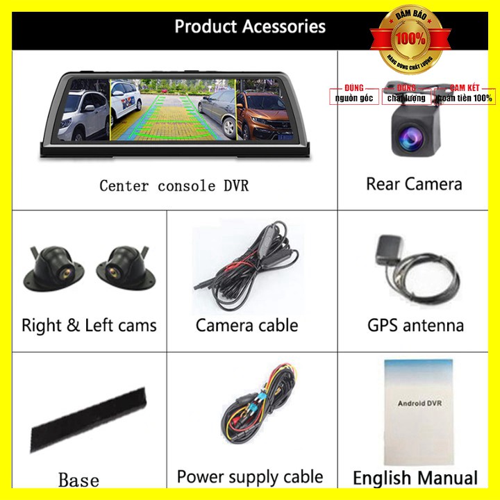 [ BẢO HÀNH 12 THÁNG] Camera hành trình đặt taplo ô tô cao cấp Whexune K600 tích hợp 4 camera FullHD 1080P GPS, Wifi | BigBuy360 - bigbuy360.vn