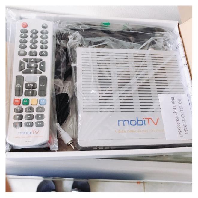 Đầu thu dvb t2 F6(Mobi tivi) kèm anten+dây 15m