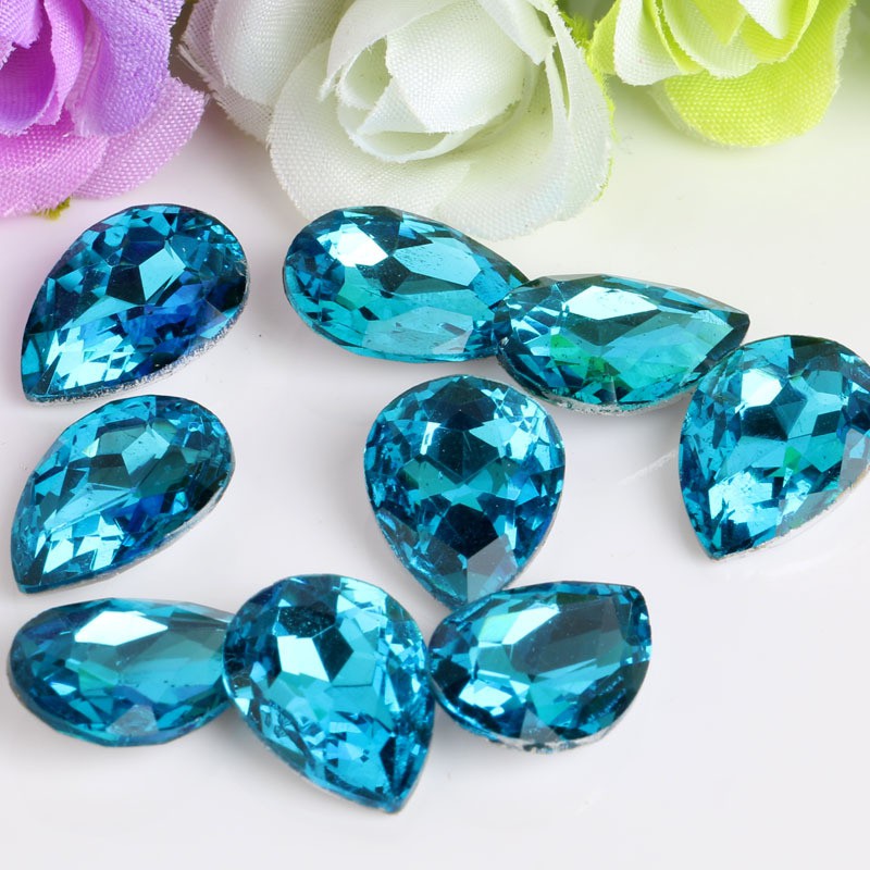 Đá pha lê giọt nước 10*14mm  - Trang trí điện thoại