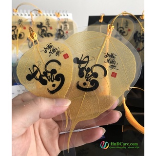 Lá Bồ Đề Vàng Kim Cao Cấp (Bồ Đề Tâm Phật, Phong Thủy, Thư Pháp)