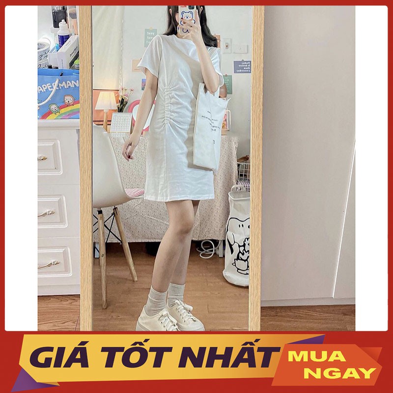 Váy Nữ Chất Thun Xoắn Eo Hàng Quảng Châu M604