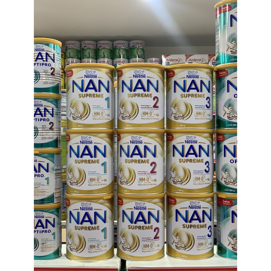 Sữa bột Nestle NAN SUPREME Số 1 - 2 - 3 800G