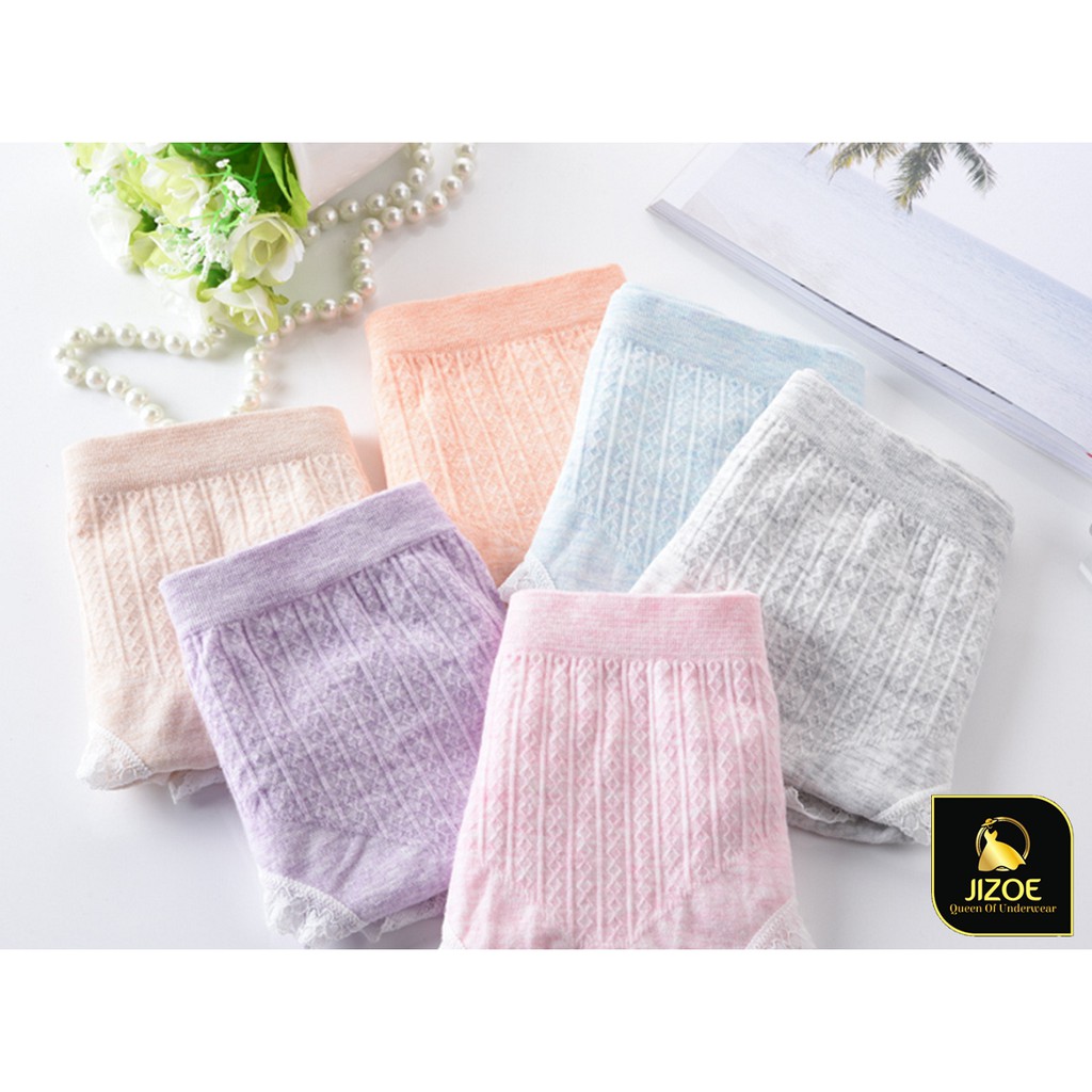 Quần lót nữ mặc váy dễ thương Cotton viền ren thông hơi giá rẻ JIZOE QLT03 | BigBuy360 - bigbuy360.vn