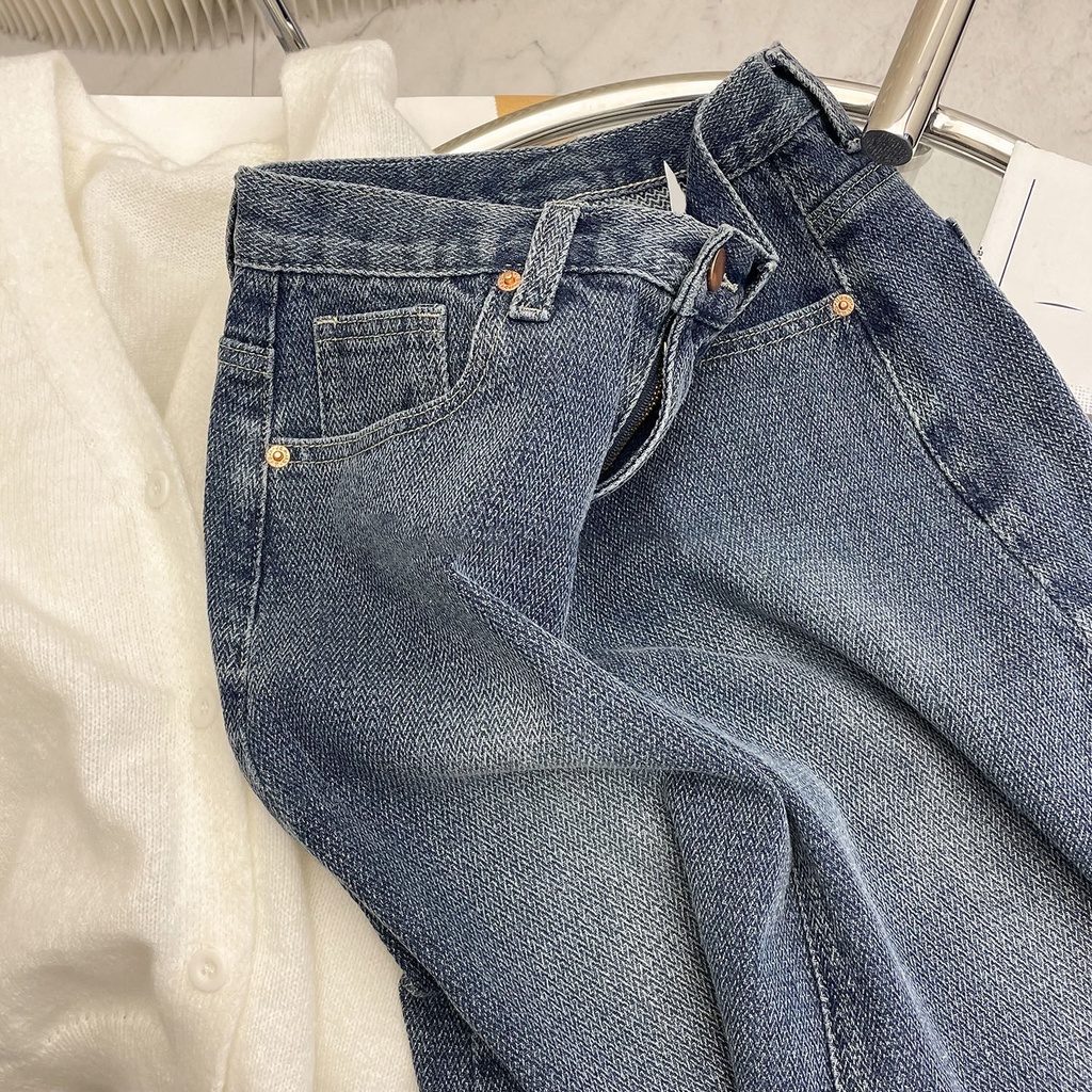 Chân Váy Denim Dáng Chữ A Lưng Cao Xẻ Tà Cỡ Lớn 2022