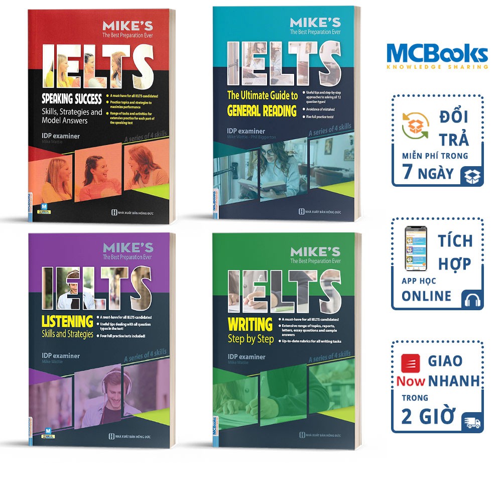 Sách Combo 4 Kỹ Năng Ielts Mike Luyện Thi Ielts Học Thuật