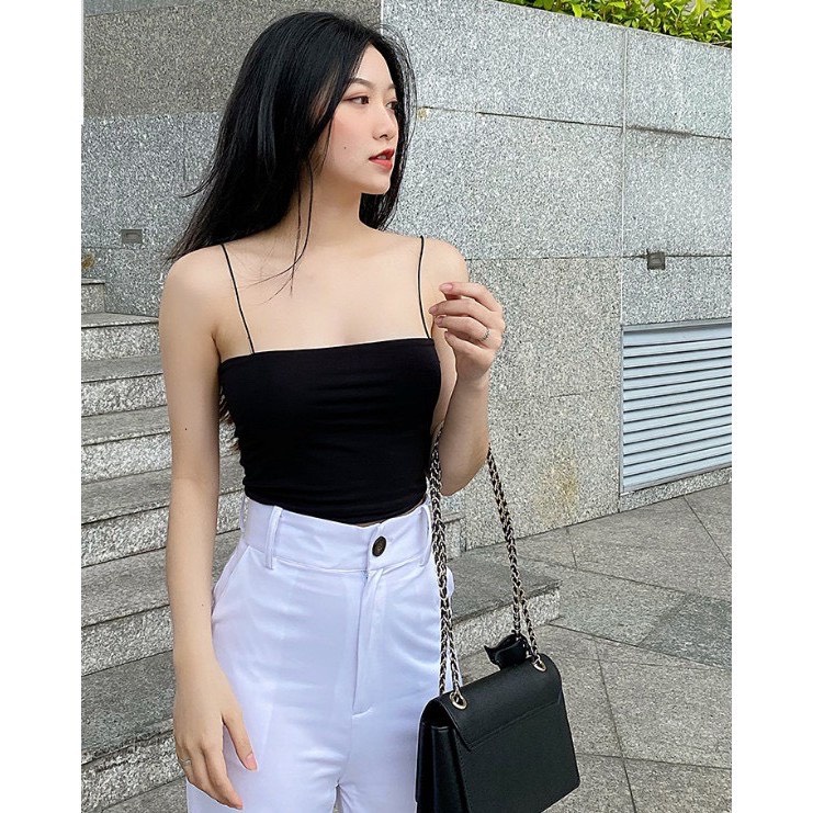 Áo Croptop Nữ 2 Dây Sợi Bún Cao Cấp Thời Trang Sexy Quyến Rũ CHIDU- TA013