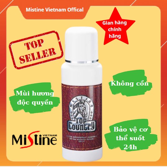 [Chính Hãng MISTINE] Lăn Khử Mùi Nam Hương Nước Hoa Con Ngựa TOP COUNTRY MISTINE Sản Xuất Tại Thái Lan_TiVa Mart