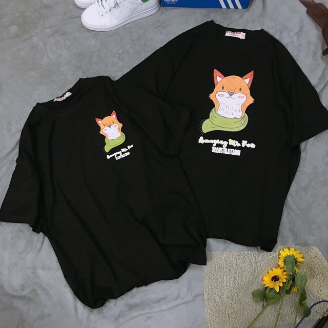 [ẢNH &amp; VIDEO THẬT] Áo thun tay lỡ unisex fom rộng freesize nam nữ fox. .