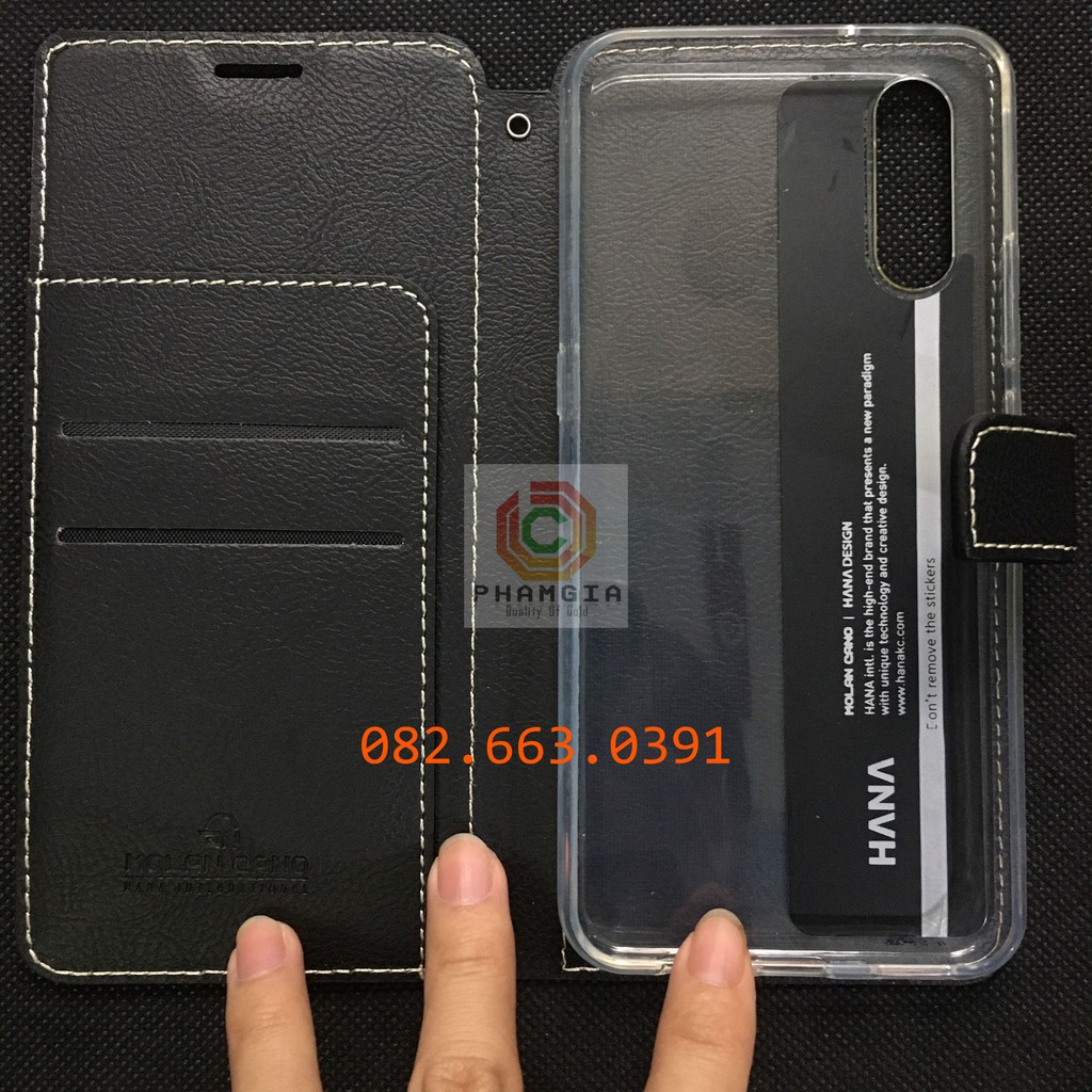 Bao da Vivo S1 da cao cấp, có ngăn thẻ, bên trong 1 set màu đen
