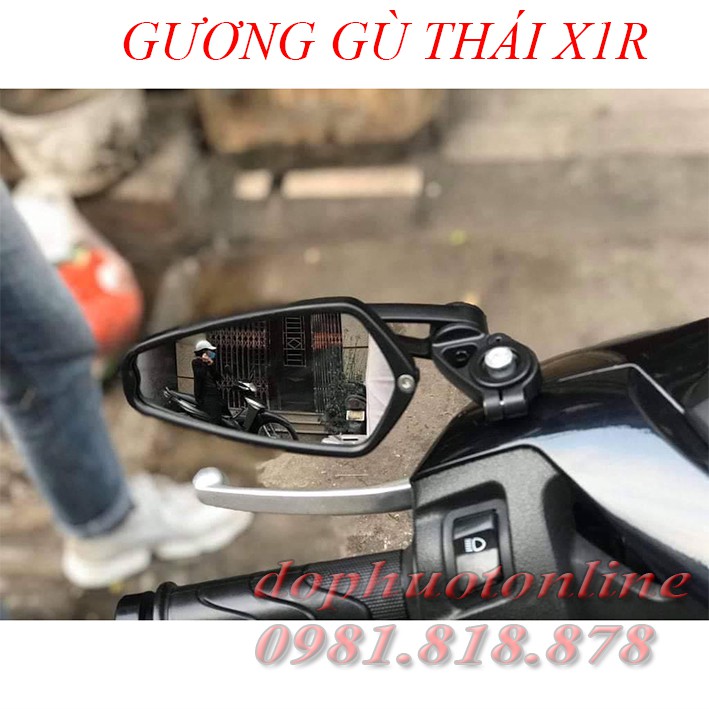 Gương Gù Thái Kính Trắng - Gương gù X1R - Lắp được Chân Gương SH