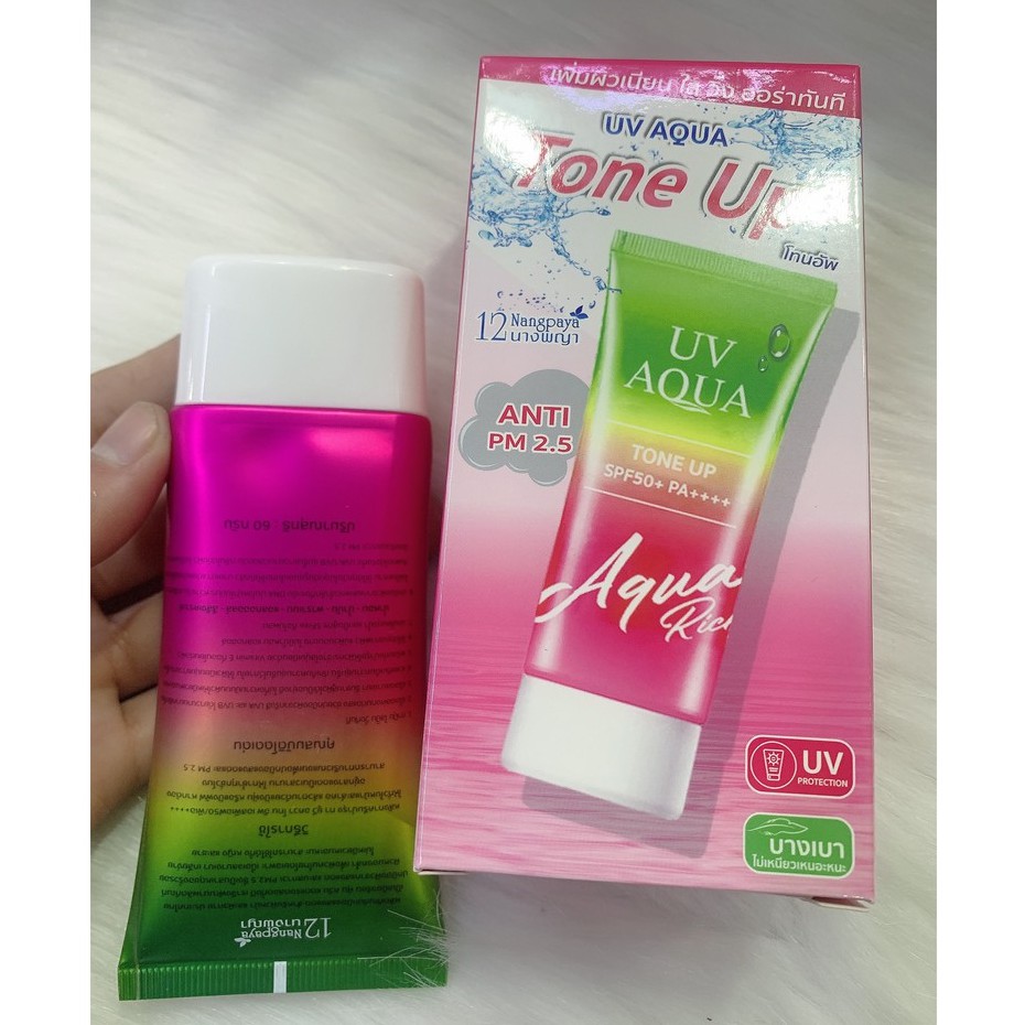 Kem chốnǥ nắng UV Aqua Tone UP SPF50 + PA ++++ 60ml Thái Lan (xanh lá)