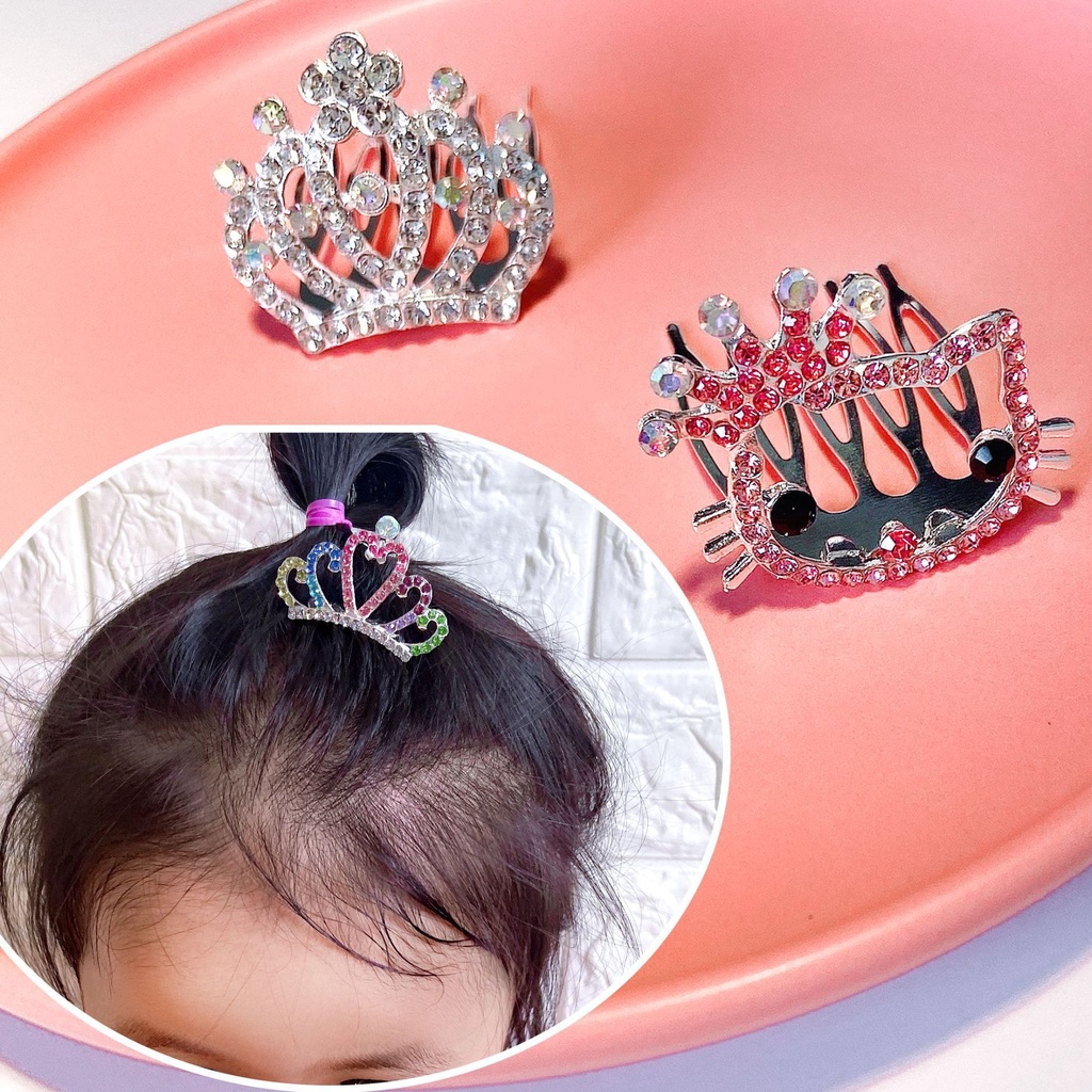 Kẹp tóc hình vương miện/thỏ/mèo dễ thương cho bé gái
