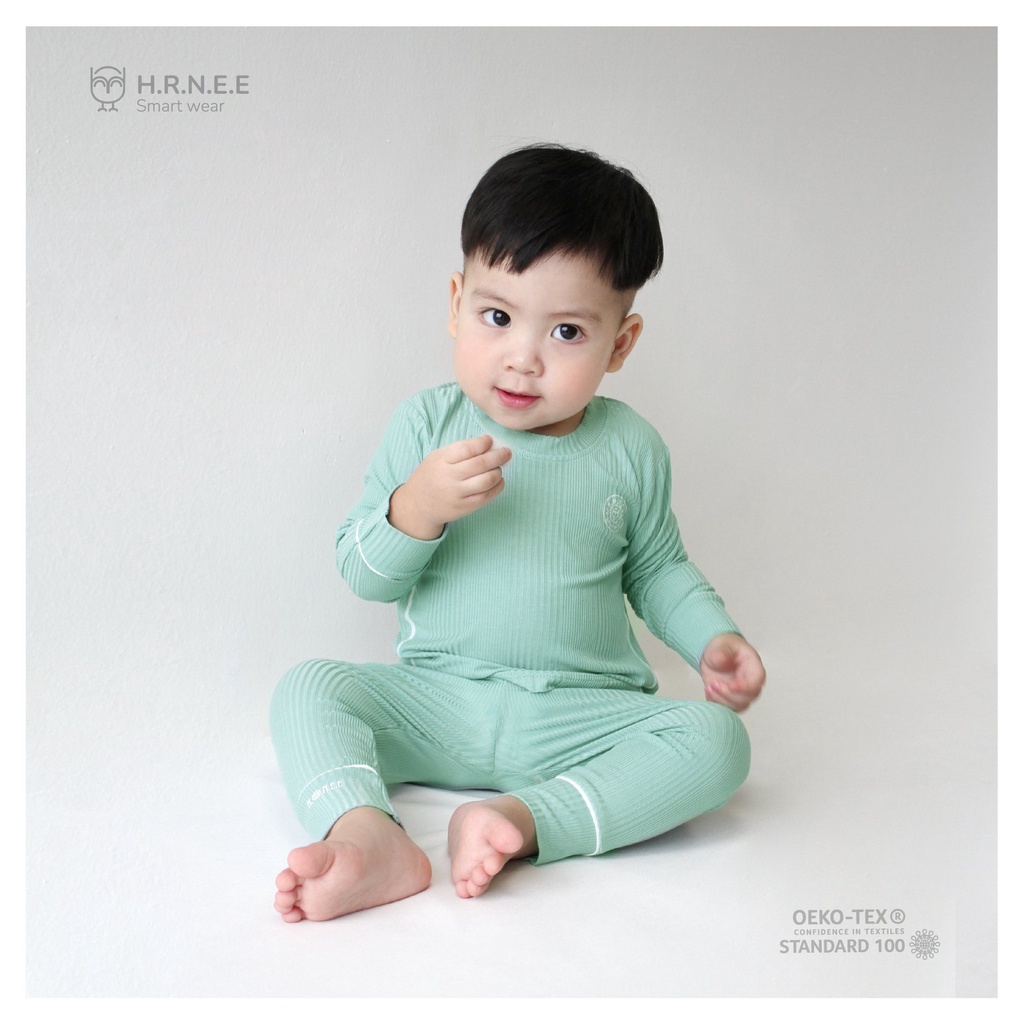 Bộ dài tay Modal Organic Hrnee cho bé 9m - 4Y