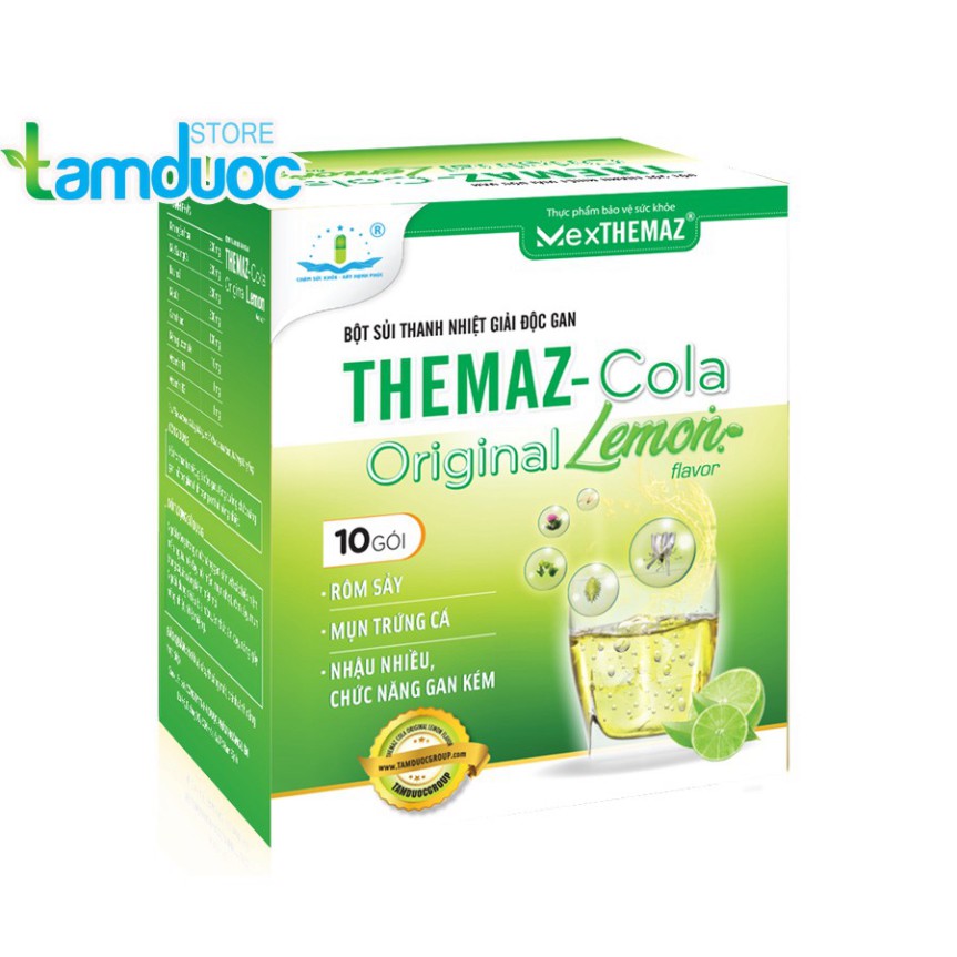 Bột sủi thanh nhiệt giải độc gan Themaz Cola Original - Vị Chanh ⚡️SK365 | Thế Giới Skin Care