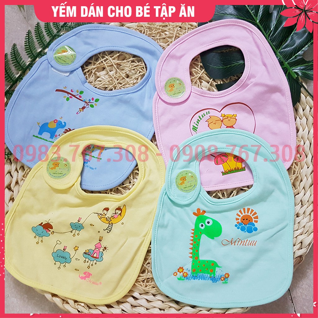 Yếm Dán Tập Ăn, Giữ Ấm Cho Bé Chất Cotton - Hàng Việt Nam, Đủ Màu Cho Bé Trai, Bé Gái - BTT00612