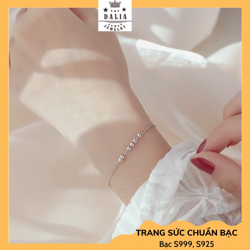 Lắc tay - lắc chân nữ bạc ý DaLiA Jewelry bi tròn thanh mảnh nhẹ nhàng thanh thoát