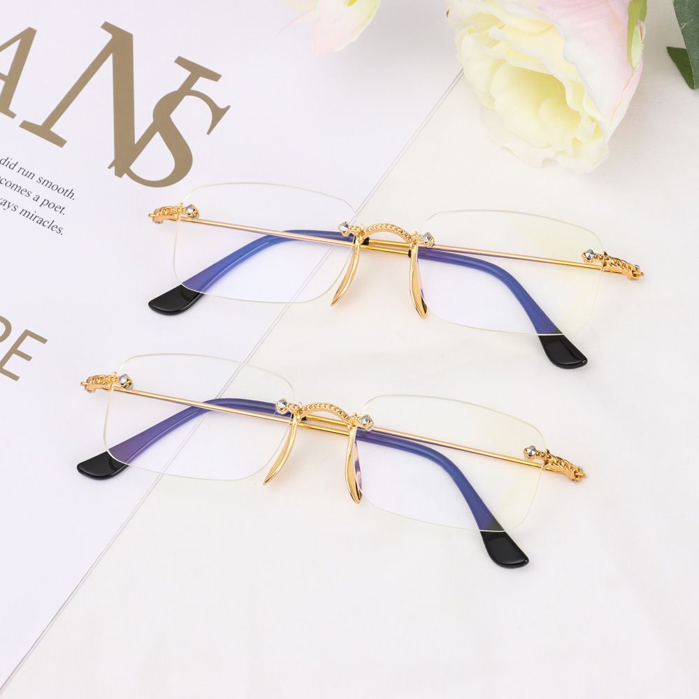 Mắt Kính Đọc Sách Gọng Kim Loại Chống Tia UV Chống Ánh Sáng Xanh Thời Trang Unisex