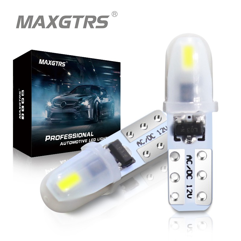 Bộ 10/20 Bóng Đèn LED MAXGTRS T5 74 W1.2W W3W Cực Sáng Dùng Làm Đèn Cảnh Báo Gắn Bảng Điều Khiển Xe Hơi