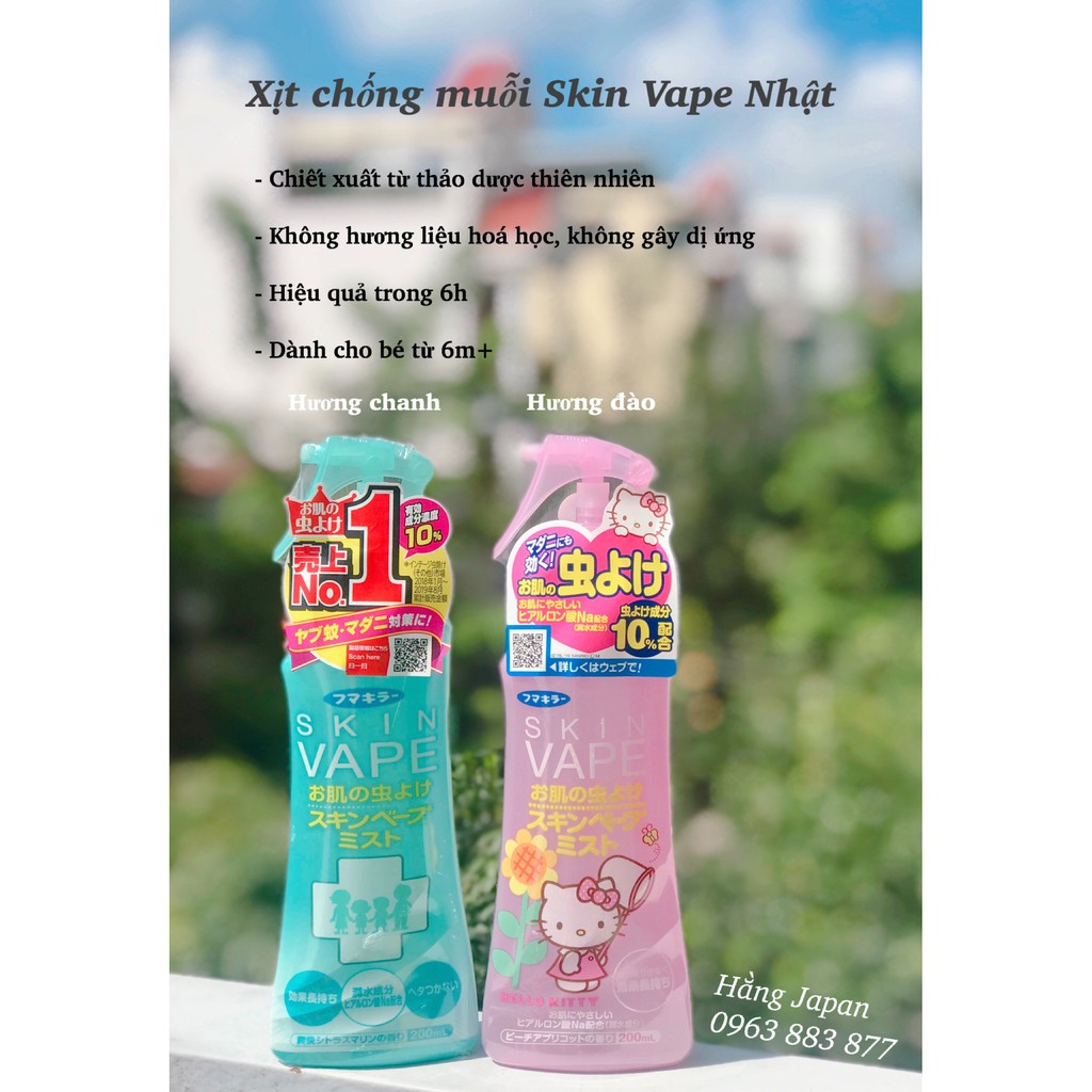Xịt chống muỗi skin vape mẫu mới /mẫu cũ