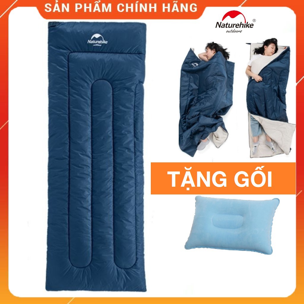 Túi ngủ văn phòng, túi ngủ du lịch cao cấp, phượt dã ngoại Naturehike êm ái, gọn nhẹ