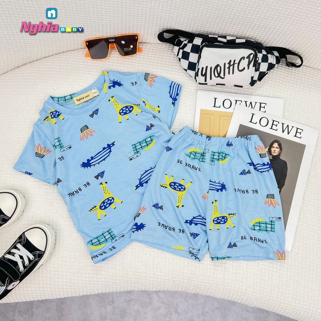 Đồ bộ NGHĨA BABY hình mặt gấu tay dài 11-23kg