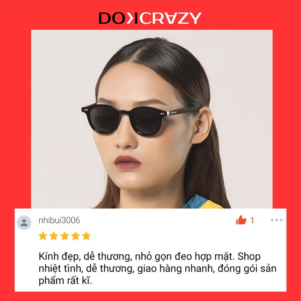 Kính râm thời trang nam nữ DOKCRAZY cao cấp chống tia UV dáng retro trendy Hàn Quốc TIGA