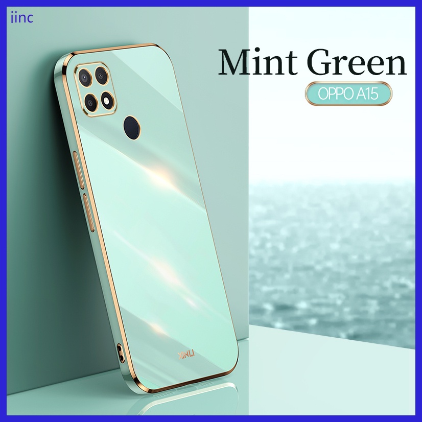 Ốp lưng Oppo A15 A15S case Vỏ điện thoại mạ điện sang trọng chất lượng cao