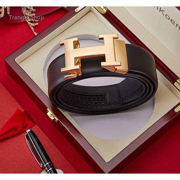 Thắt Lưng Nam Caecn Koen Da Bò Cao Cấp 2 Lớp