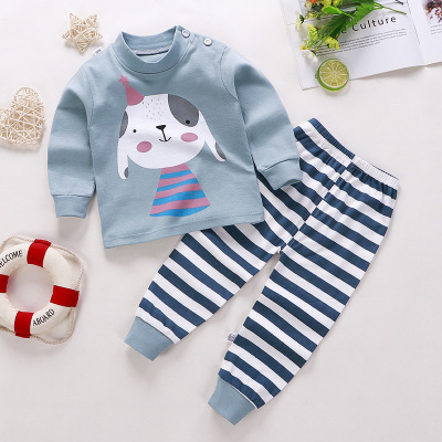 Bộ Quần Áo Ngủ Tay Dài Unisex Cho Bé 0-5 Tuổi