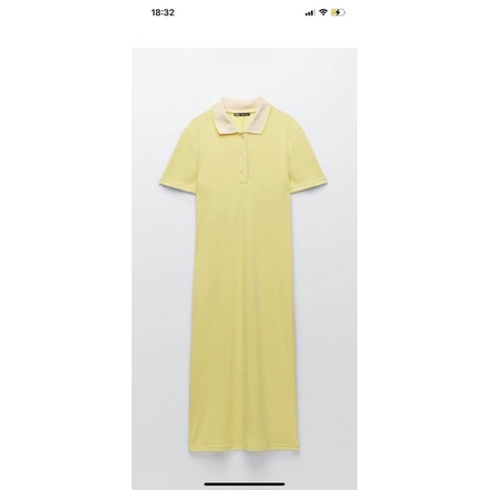 Đầm polo nữ body, váy polo nữ ZR vàng