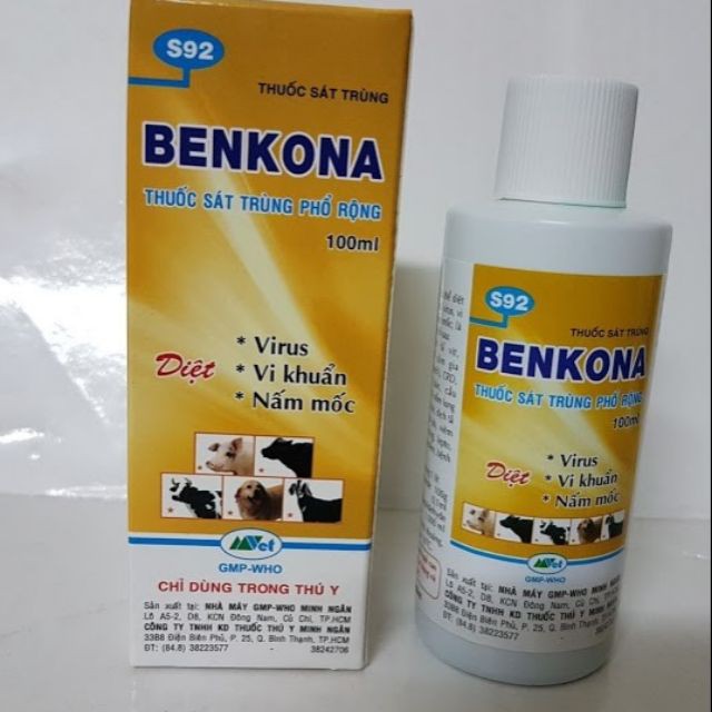 DUNG DỊCH SÁT TRÙNG VÀ KHỬ KHUẨN BENKONA 100ML | Vạn Tín Store