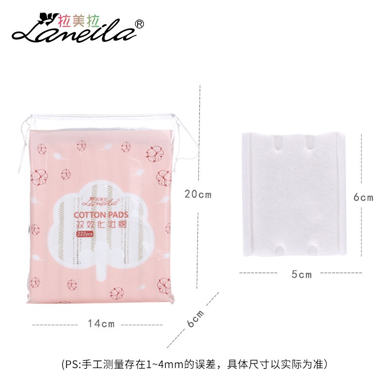 Bông tẩy trang Lameila Double Sided Cotton 222 miếng mẫu mới P0170 | BigBuy360 - bigbuy360.vn