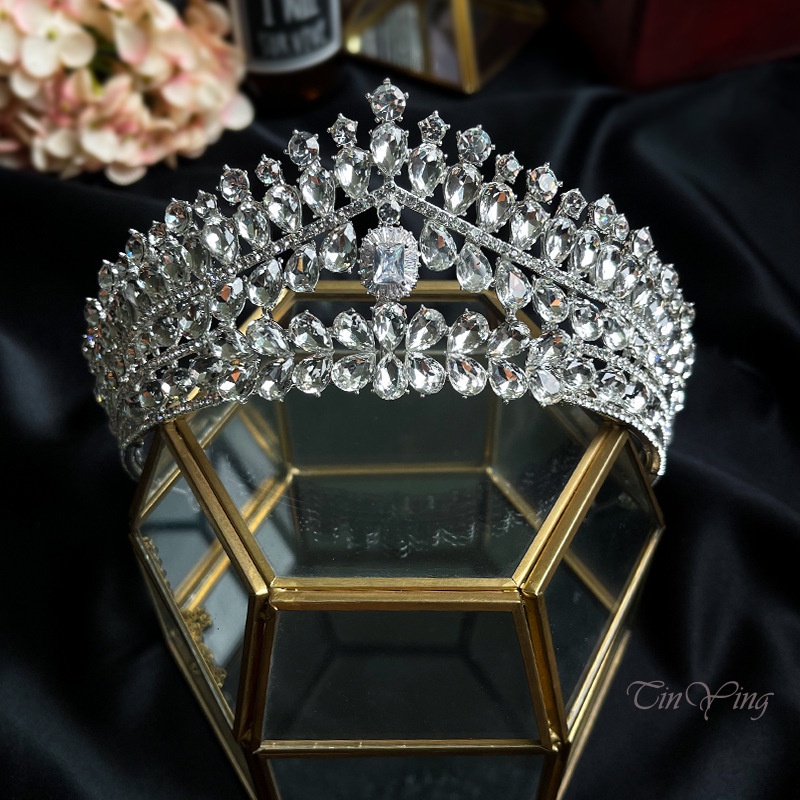 GETNOIVAS Vương Miện Hợp Kim Đơn Giản Sang Trọng Phong Cách Retro