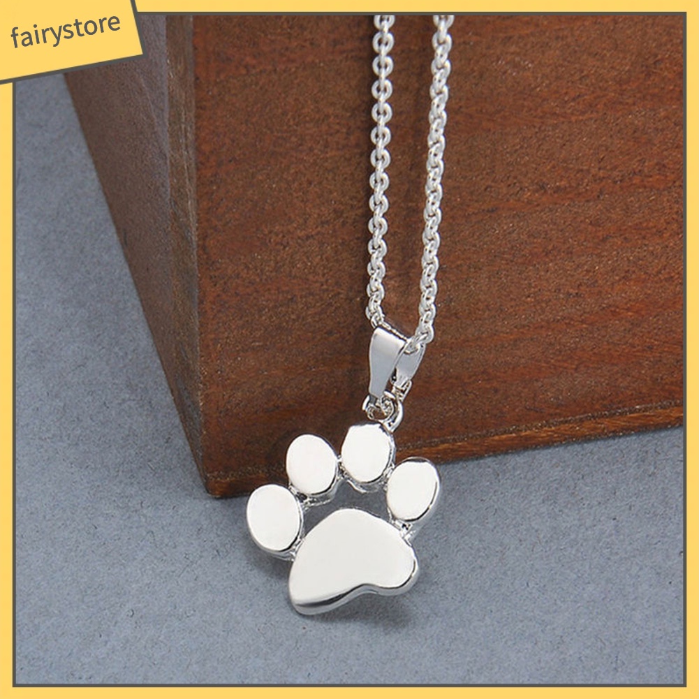 Dây Chuyền Hợp Kim Mặt Hình Dấu Chân Cún Đáng Yêu Cho Nữ