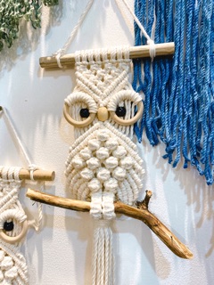 Cú mèo macrame trang trí