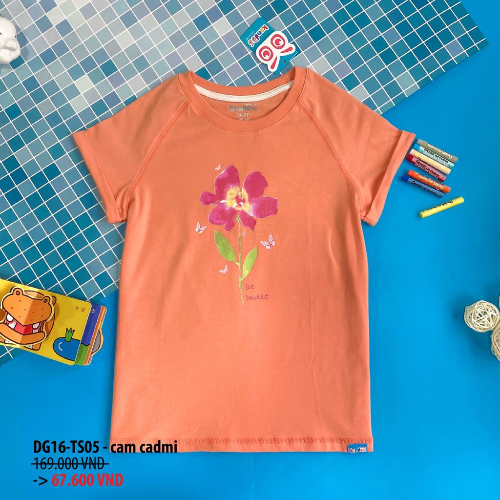 [gốc 169k] Áo t shirt bé gái kandoo DG16TS05 size 6-11 TUỔI