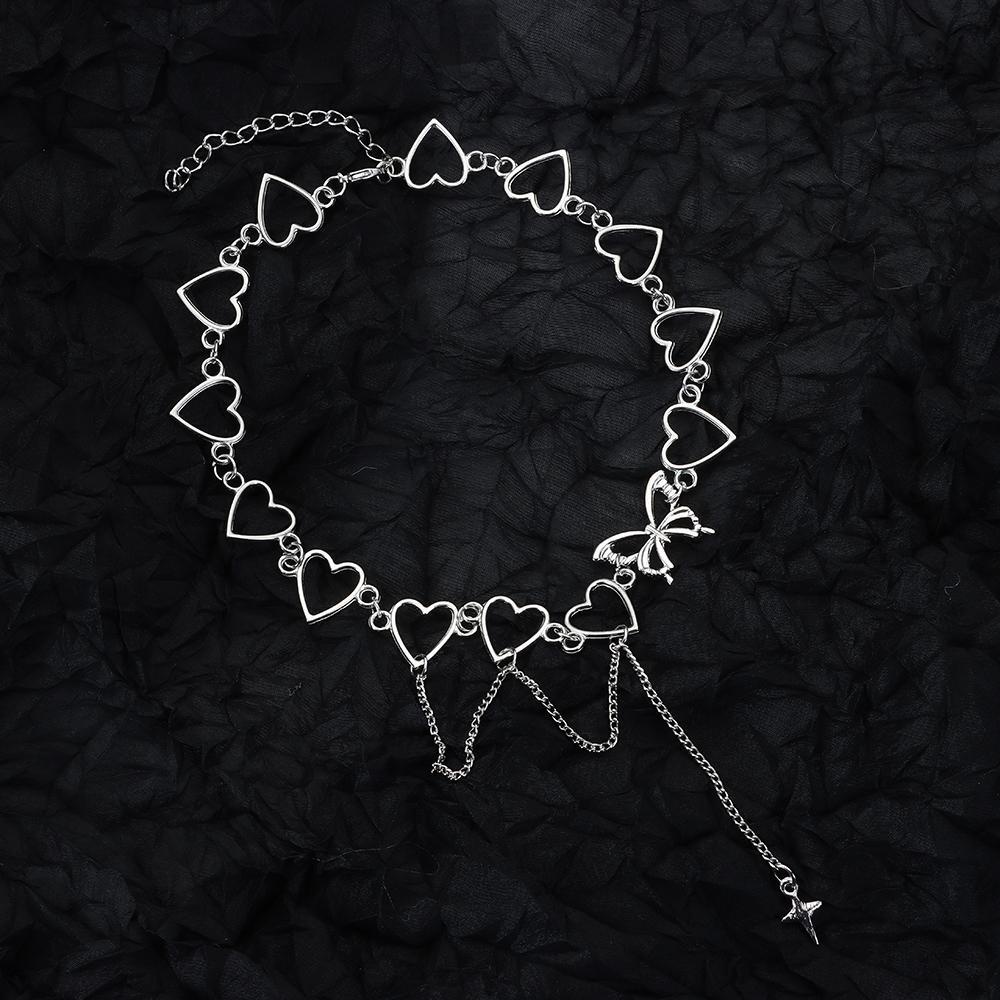 Vòng cổ Tình Bạn Mặt Trái Tim|Dây Xích Dài Bằng Thép Không Gỉ Cao Cấp
