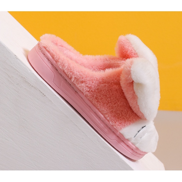 Dép Bông Đi Trong Nhà Cho Bé Và Mẹ Ấm Chân - Đế Chống Trơn Trượt - D75 - D105