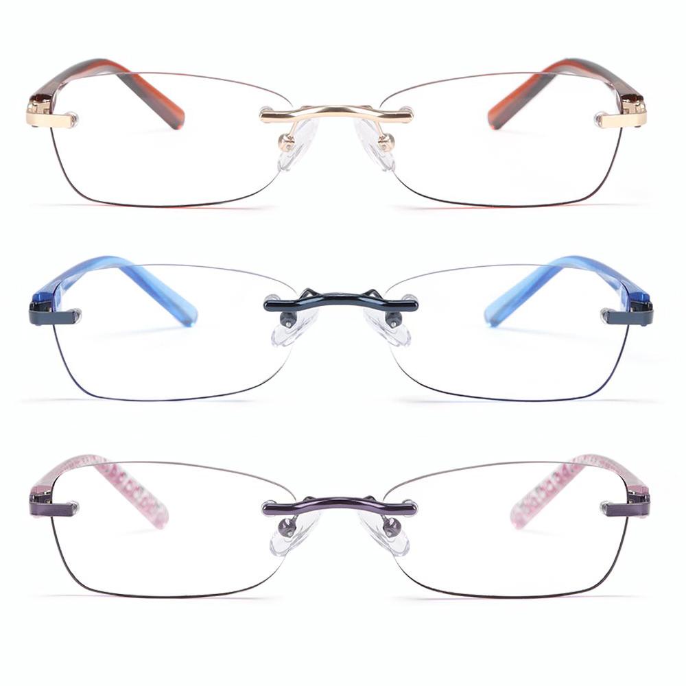 MOILYVN Kính Đọc Sách + 1.0 + 3.5 Kính Lúp Không Gọng Chống Ánh Sáng Xanh