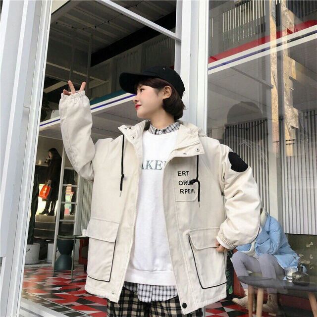 Khoác kaki form rộng túi hộp unisex SN200 KKK010 | BigBuy360 - bigbuy360.vn