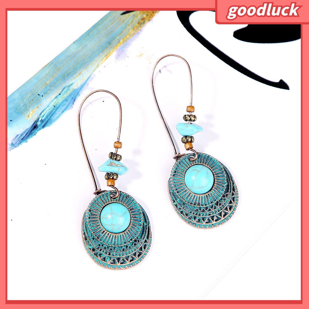 Hoa tai dạng móc treo hình học phong cách dân tộc Bohemia cổ điển cho nữ