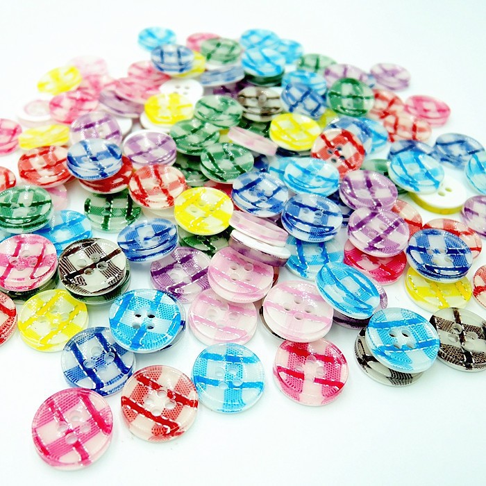Bộ 100 Khuy May Quần Áo Chất Liệu Nhựa Resin 4 Lỗ Nhiều Màu Tùy Chọn